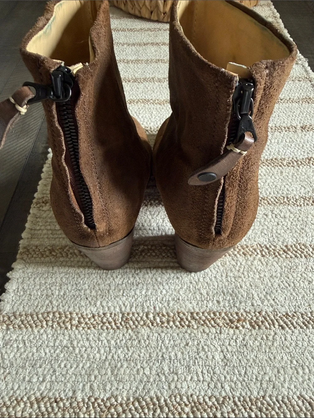 rag & bone Block Heel Brown Suede Ankle Boot 39 US 9